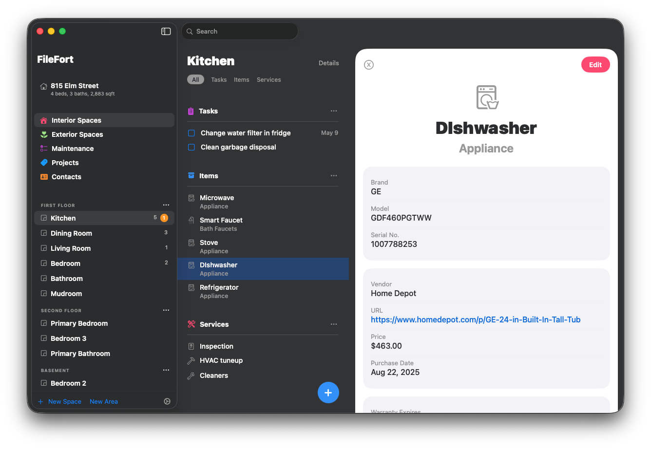 FileFort — Your home’s permanent record